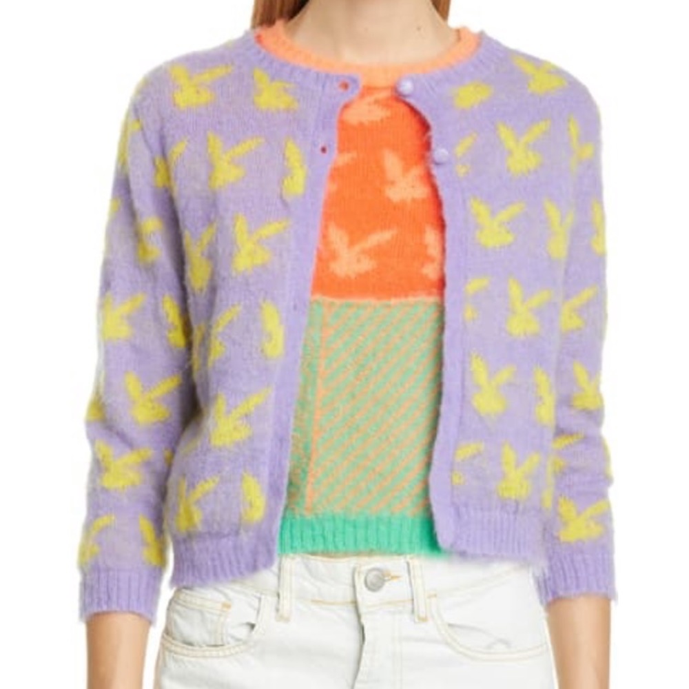 Ashley Williams bunny mohair cardigan in size xs